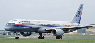 The 757 makes its European debut at Farnborough in 1982